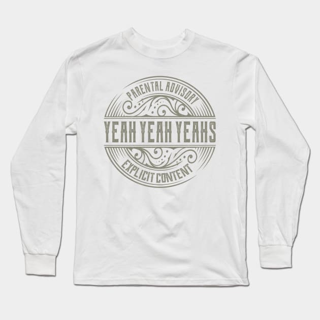 Yeah Yeah Yeahs Vintage Ornament Long Sleeve T-Shirt by irbey